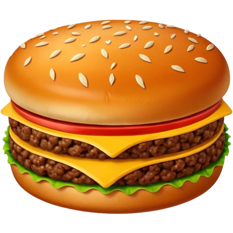 simple ground beef patty no bun emoji