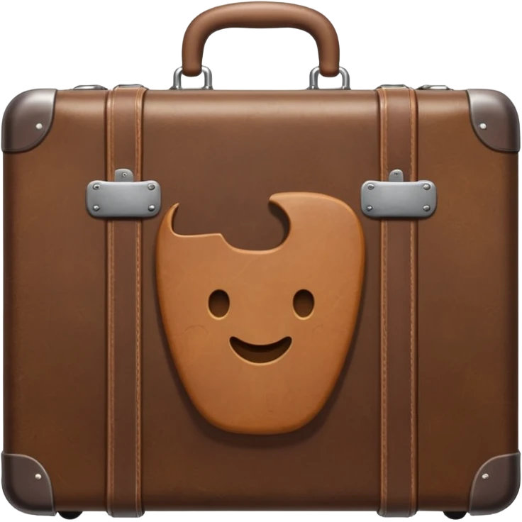A sturdy travel suitcase emoji