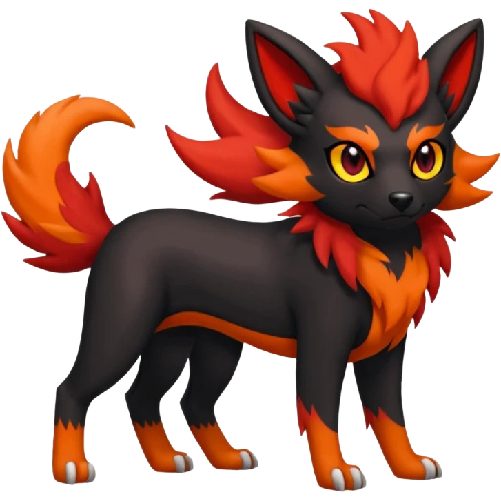 Zorua-Houndoom-Houndour-Litten-Fakémon-hybrid-creature (full body)  emoji