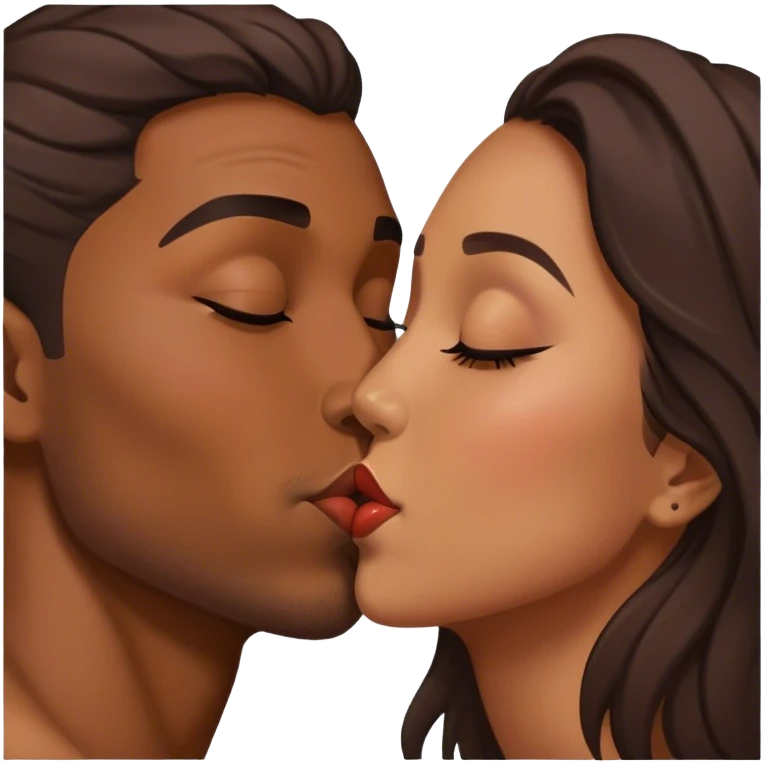 intimate kiss between two lovers emoji