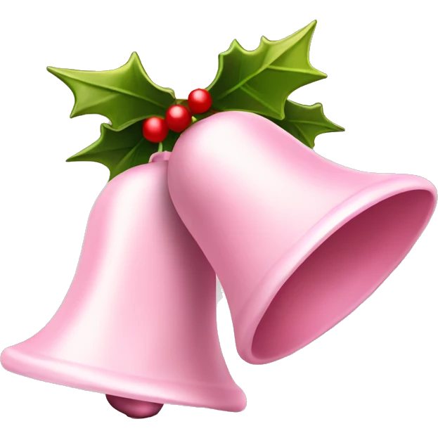 Light pink Christmas bells emoji