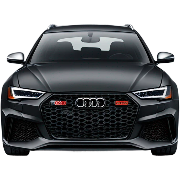 black audi rs6 emoji