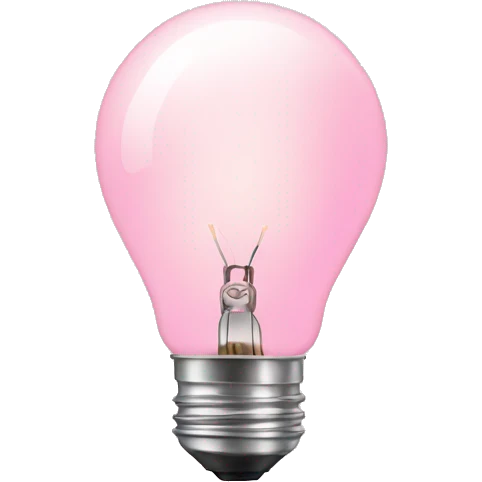 pastel pink light bulb emoji