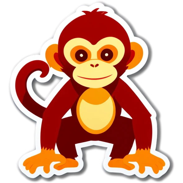 Monkey on beach emoji