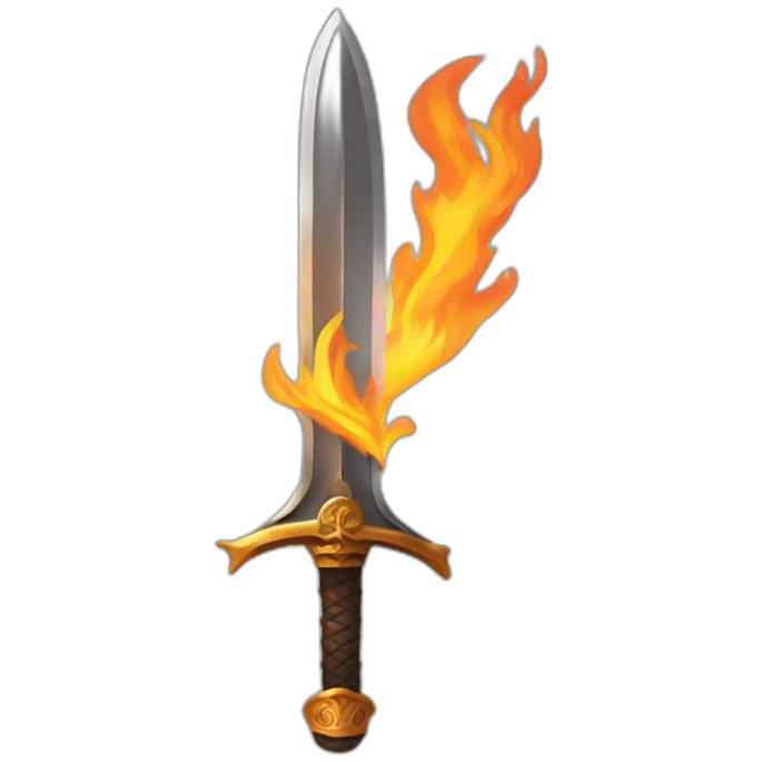 sword on fire emoji
