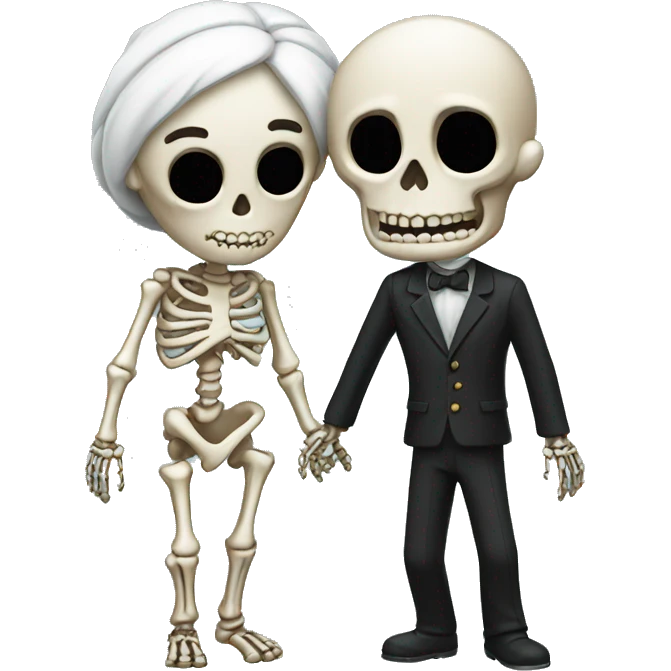 Skeleton couple emoji