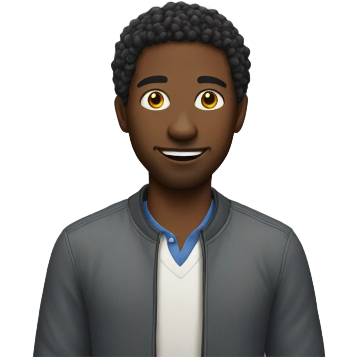 black man playing the game emoji