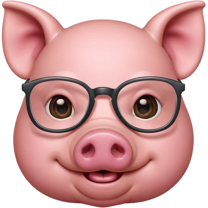 pig with glasses emoji