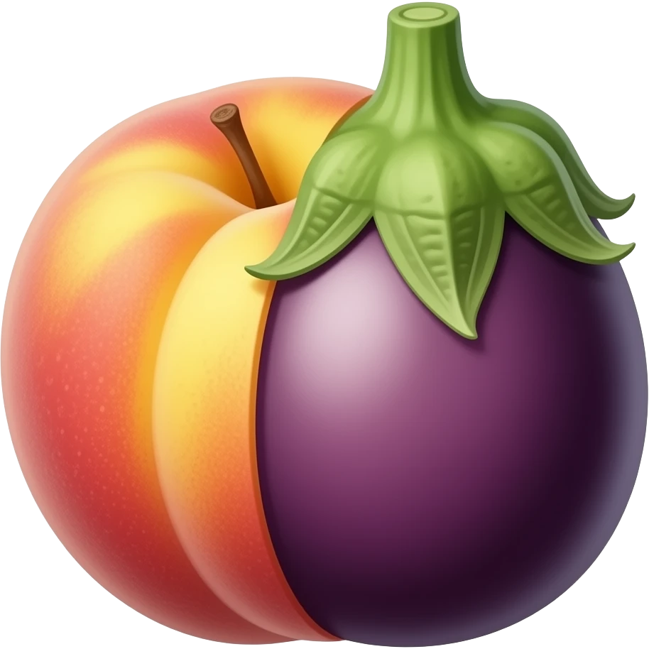 combine the eggplant and peach emojis emoji