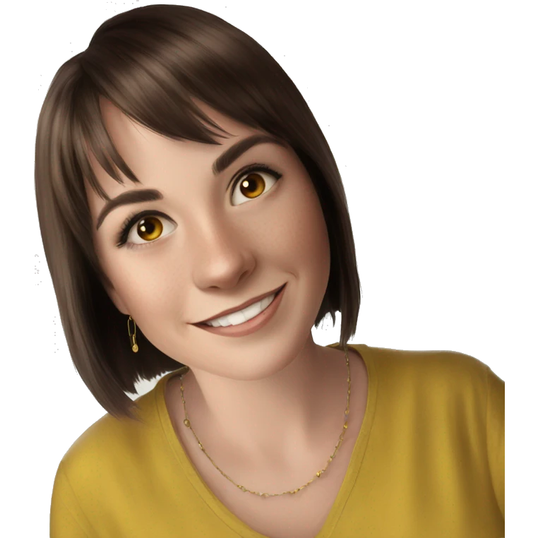 happy girl in yellow shirt emoji