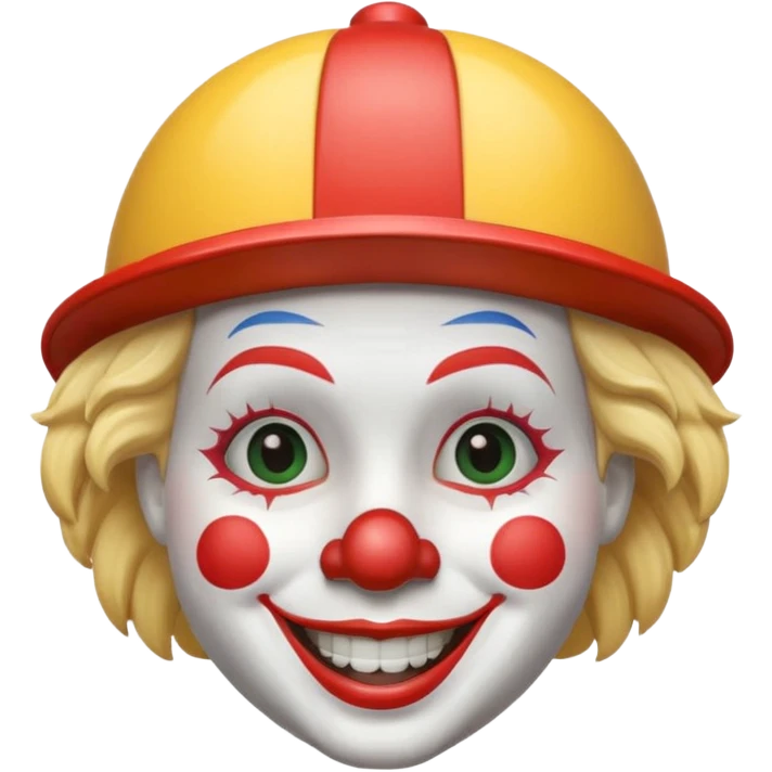 blonde clown with helmet emoji