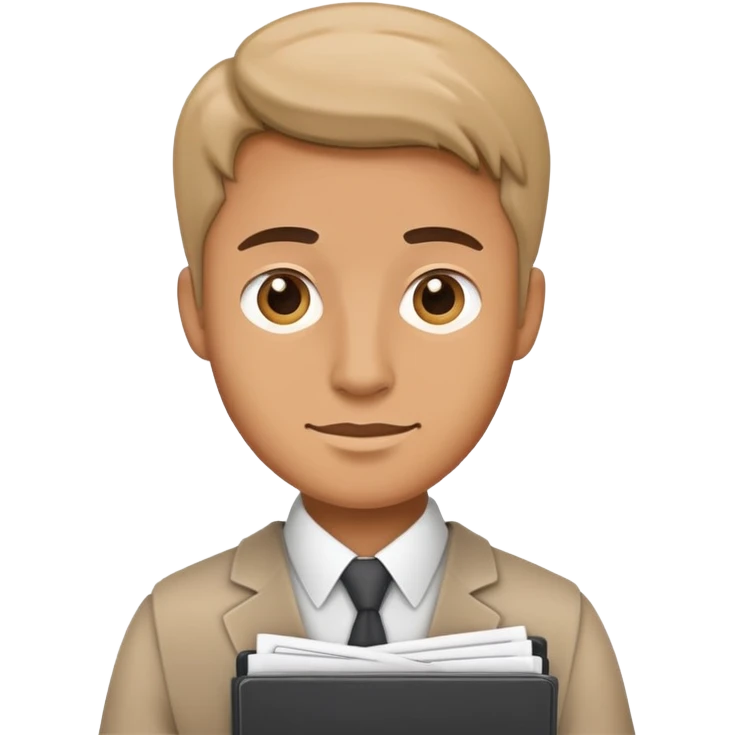 man holding documents and papers emoji