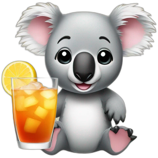koala inside a cocktail emoji