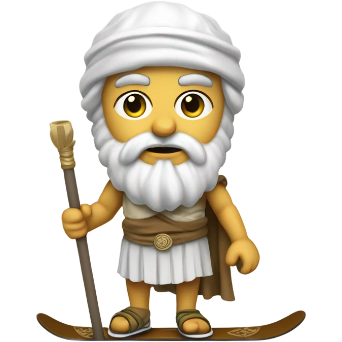 Socrates on skis emoji