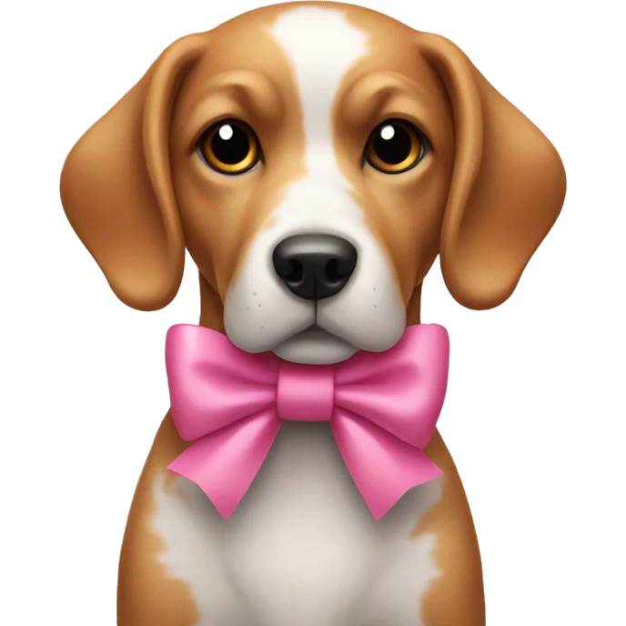 Dog with pink bow emoji