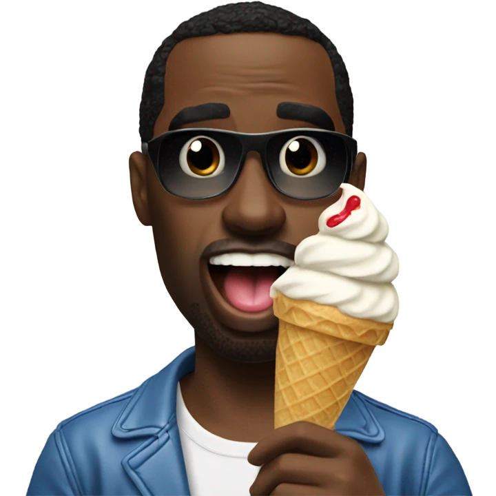 P diddy eating ice cream emoji