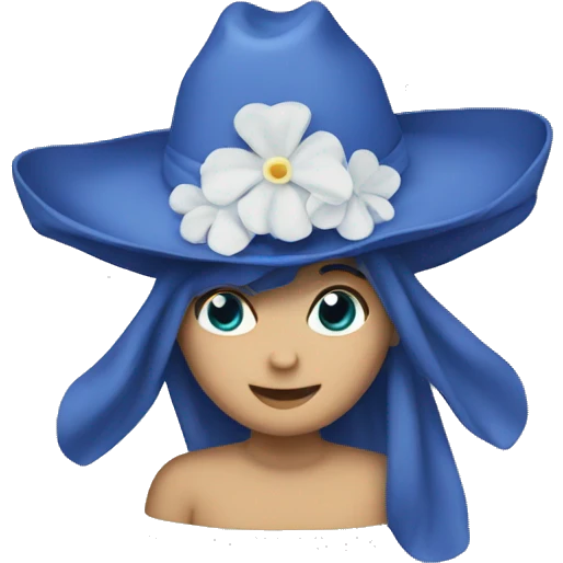 Blue bonnet emoji