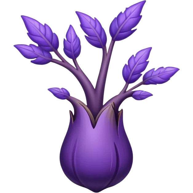 UBE root, very recognizable, clean, suitable as a brand logo emoji