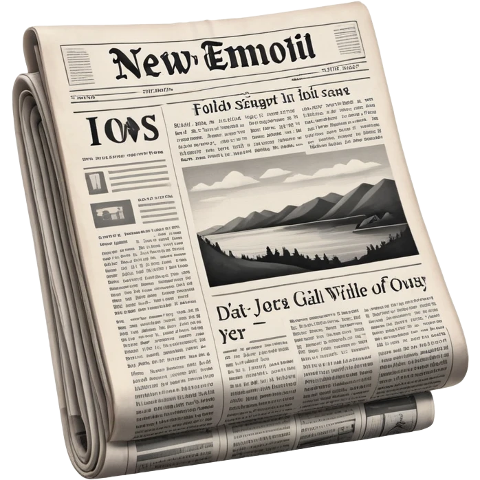 generate realistic detailed news paper emoji