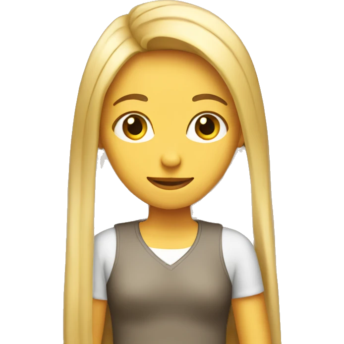 girl with long straight blond hair ra emoji