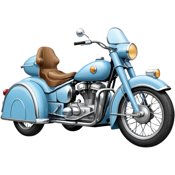 light blue sidecar motorcycle emoji