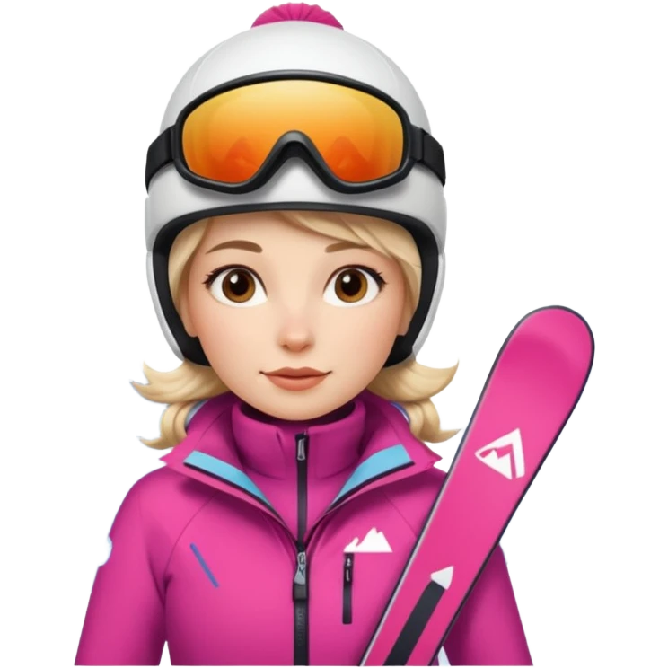 Woman Skiing Background Matterhorn emoji