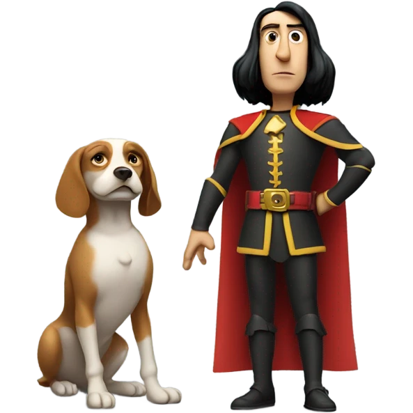 lord farquaad with a dog  emoji