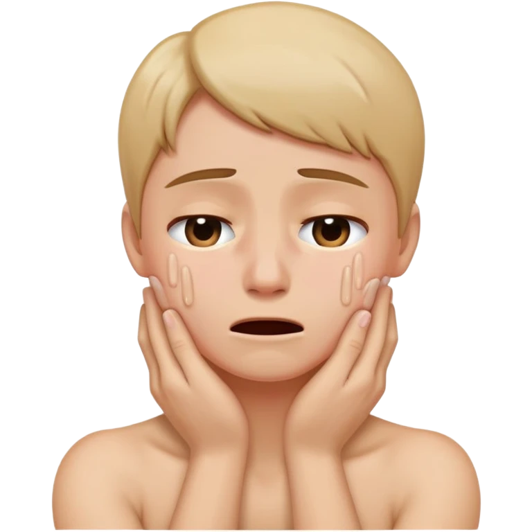 arms holding neck person crying emoji
