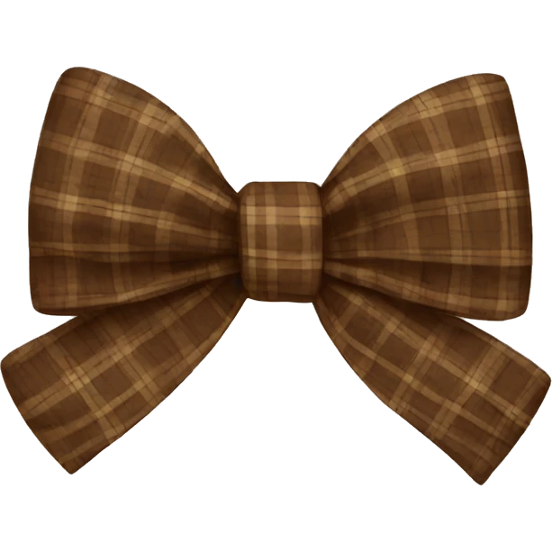 brown plaid bow emoji