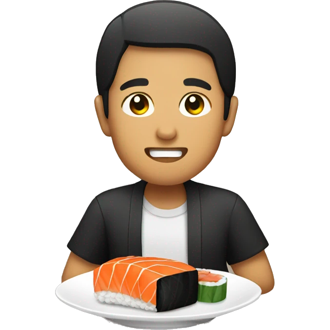 Filipino eating sushi emoji