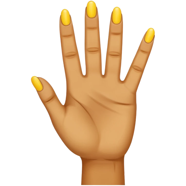 hand with yellow color like emoji holding up 3 fingers emoji