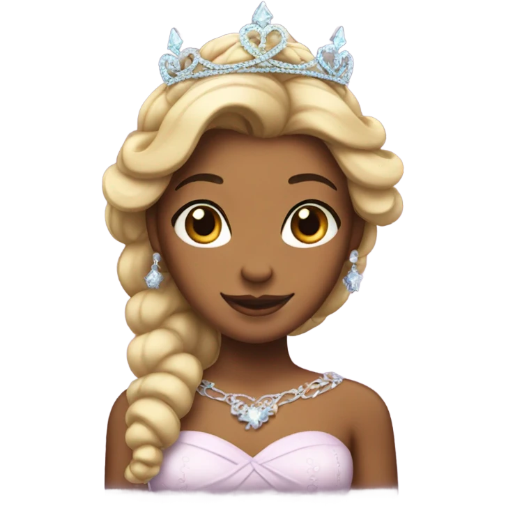 Princess with braid and tiara emoji