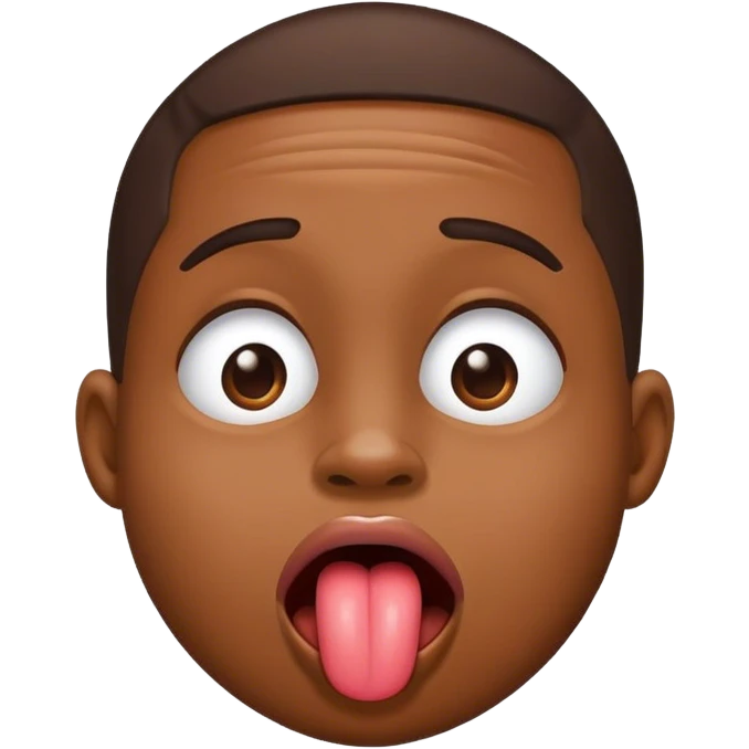 dil çıkaran siyahi emoji