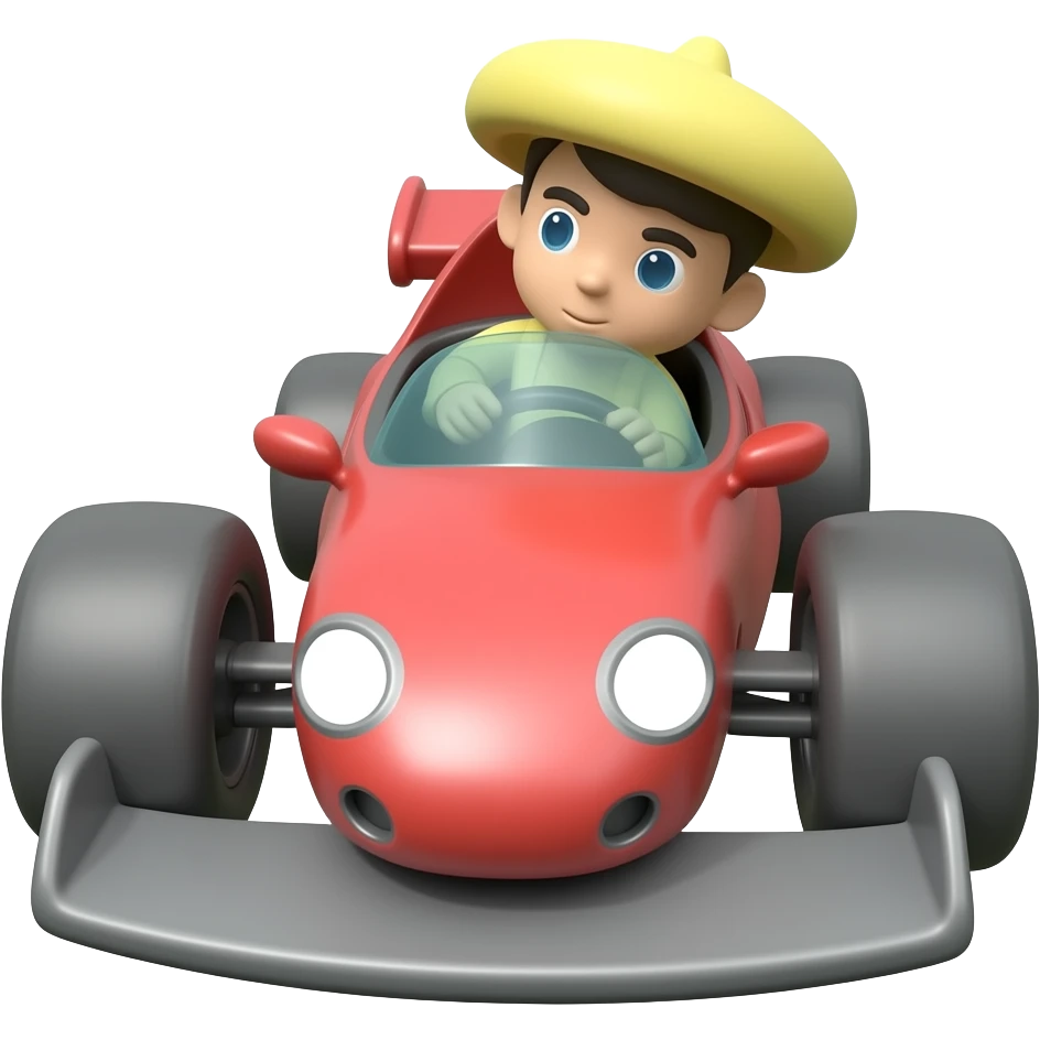 carrinho de corrida de brinquedo  semelhante emoji