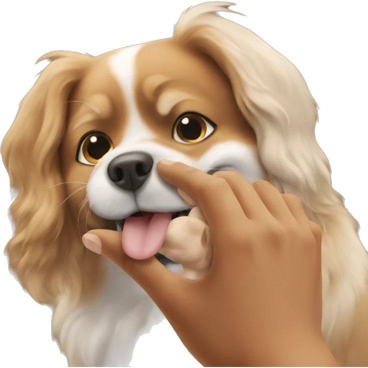 Dogs petting emoji
