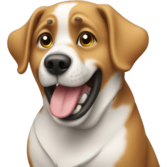 A dog calling on his phone emoji