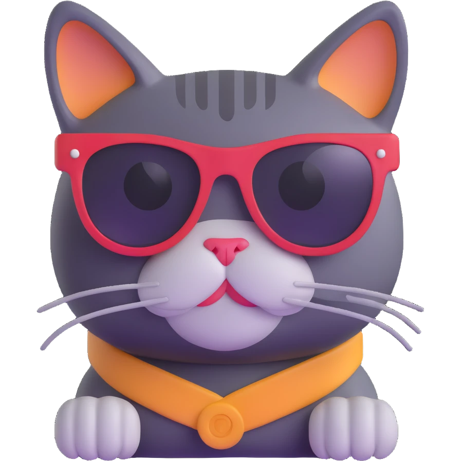 cat wearing sunglasses emoji