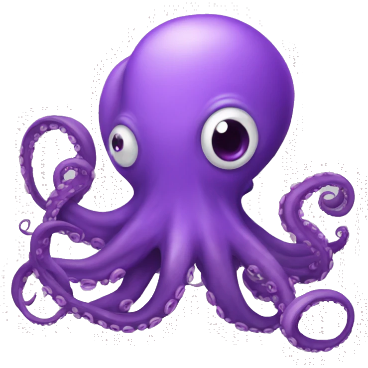 purple octapus playing games emoji