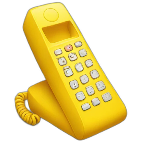 Yellow phone emoji