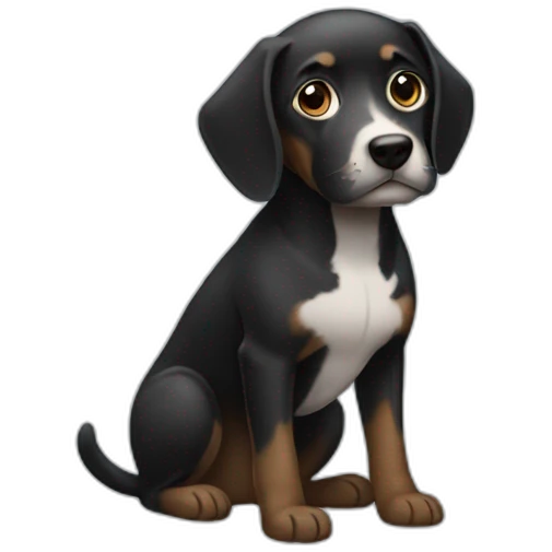 Perrita negra emoji