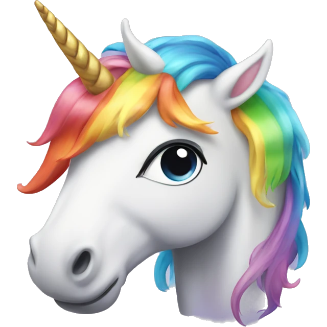 Rainbow unicorn emoji