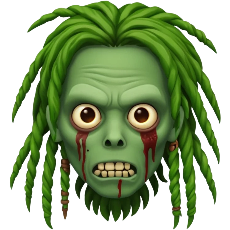 zombie osamason with dreads green skin emoji