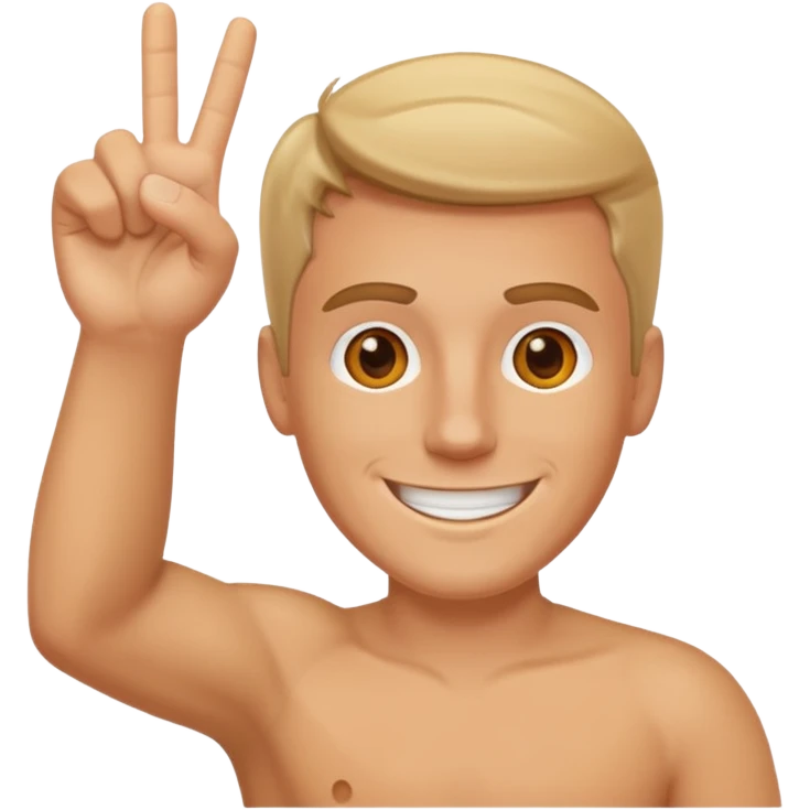 White guy flashing the camera emoji