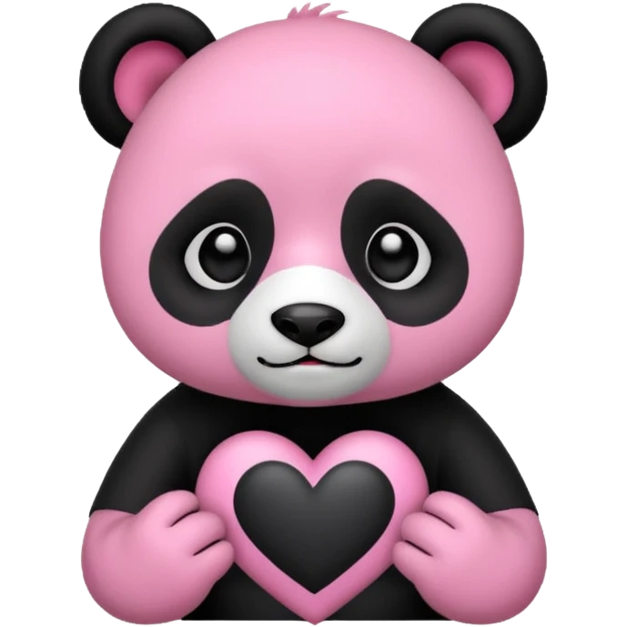 Emo pink panda emoji