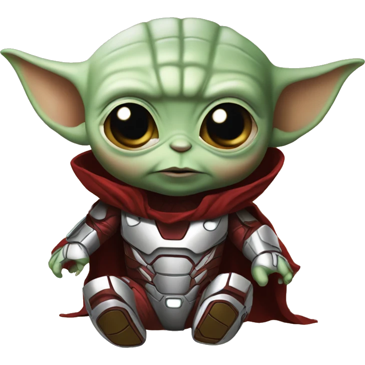 Baby yoda as iron man emoji