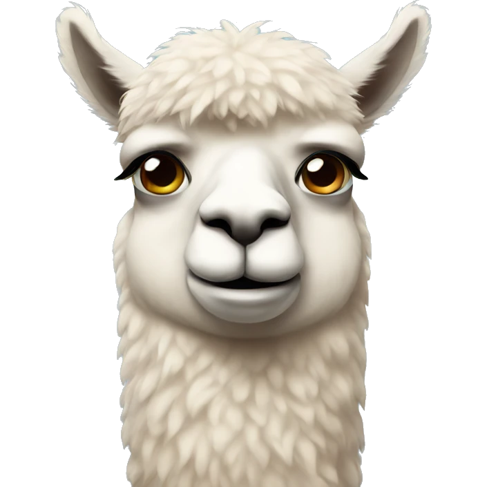Sad alpaca  emoji