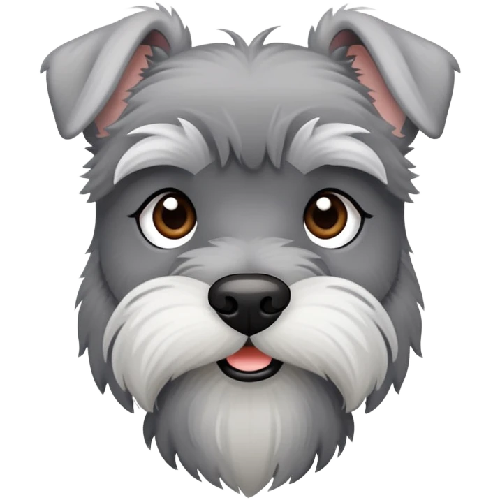cute grey schnauzer  emoji