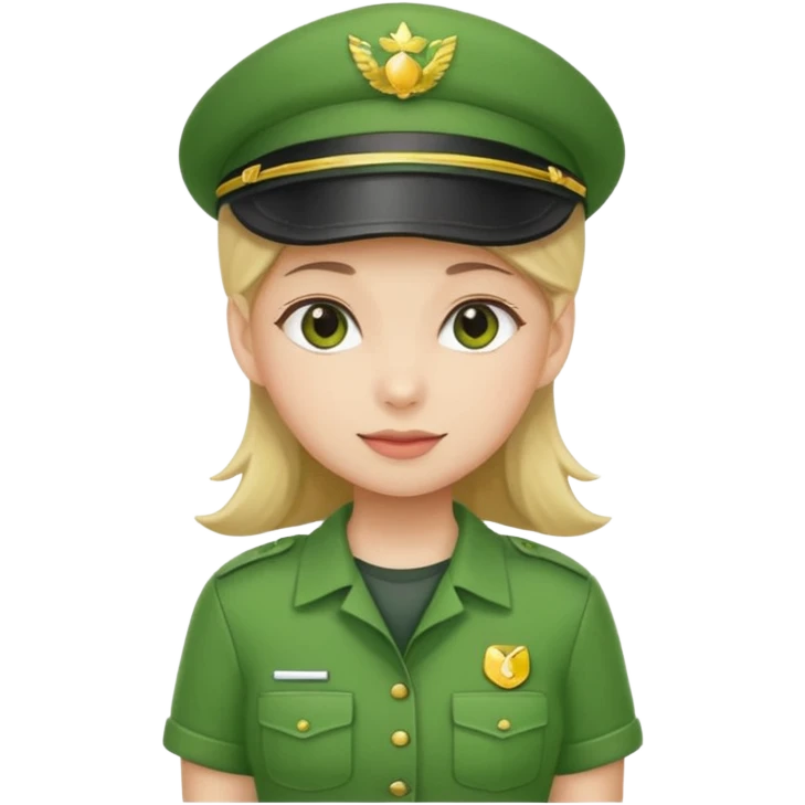 Green uniform only tshirt girl no hat emoji
