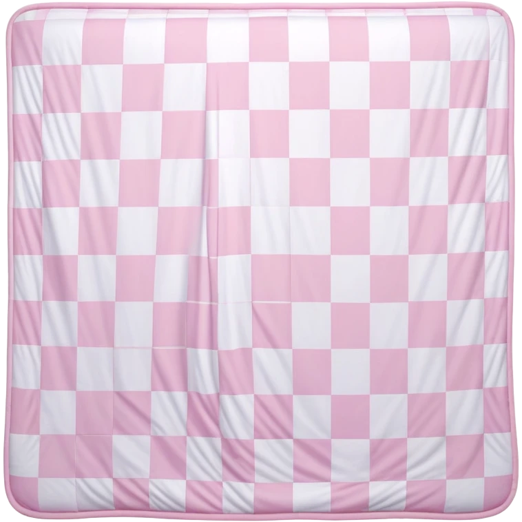 Pastel pink Checkered thin blanket  emoji