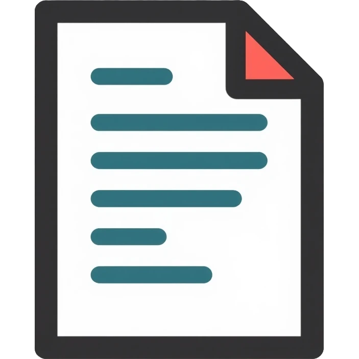 Document file icon with folded corner emoji